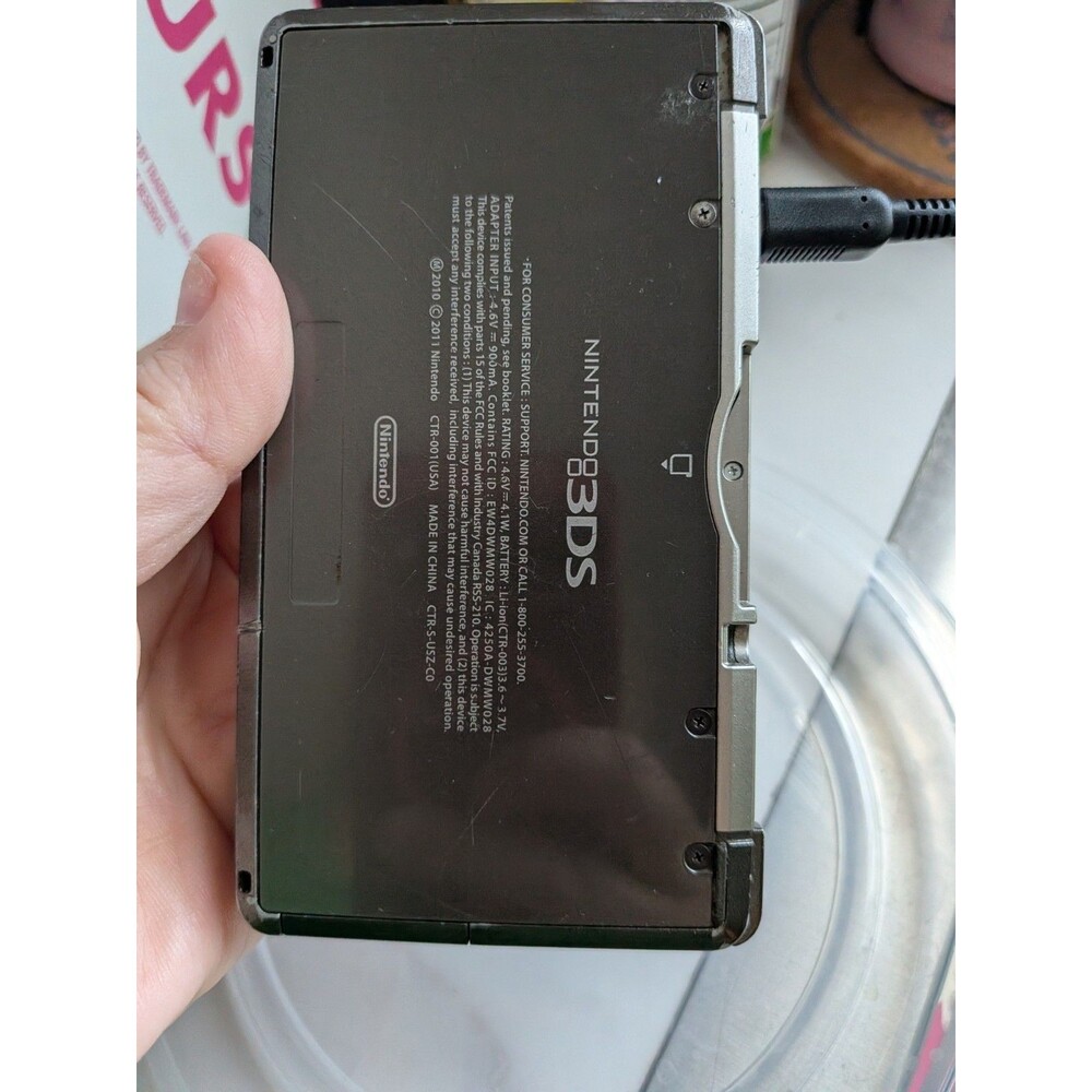 Nintendo 3DS Cosmo Black Handheld System - Charger -
